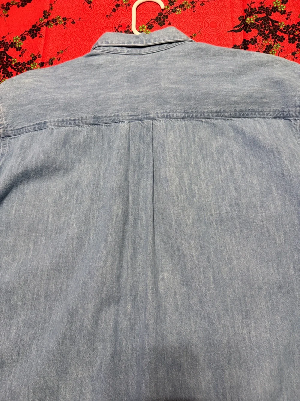 Rare Mossy Oak Companions Two-Tone Khaki&Light Blue Denim Shirt (SmallBurnMark)